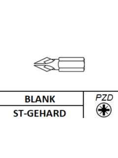 Schroefbit 1/4" Gehard PZD 2x25MM (10st) GBM.00045 Schroefbits