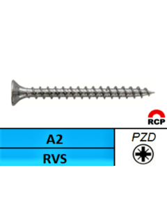 RVS Spaanplaatschroef Voldraad PZD 4x30MM (200st) GBM.00053 Bevestigingsmaterialen