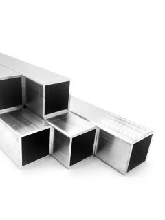Aluminium koker 60x60x5mm R8 6m BM001 Aluminium kokers, buizen en overig