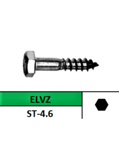 Houtdraadbout Zeskant 8x50MM (50st) GBM.00038 Houtdraadbouten