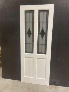 4-Vlaks Paneeldeur Met Glas In Lood 83 B x 201,5 H 12040 Stompe Binnendeuren