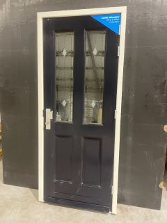 Buitendeur incl. kozijn 83 x 211,5 cm met Glas in lood (rechtsdraaiend naar buiten) 12050 Producten Overzicht