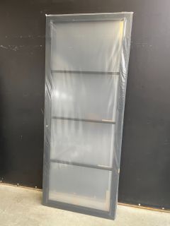 4 vlaks opdek binnendeur met melk glas 231,5 H x 93 B (linksdraaiend) 13086 Industriële glasdeuren