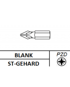 Schroefbit 1/4" Gehard PZD 2x25MM (10st)