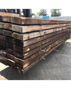 Gecreosoteerde houten balken 7x19,5 cm - Lengte 380 cm
