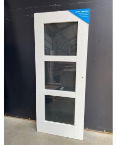 3-Vlaks Paneeldeur met Glas 83 B x 201,5 H 11483 Stompe Binnendeuren