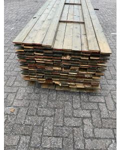Houten planken - afm. ca. 10 x 1,6 x 350 / 380cm